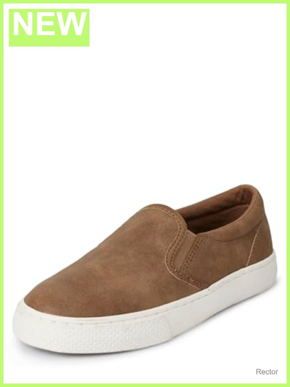 Boys Slip On Loafers Faux Leather Elastic Insets Casual Shoes